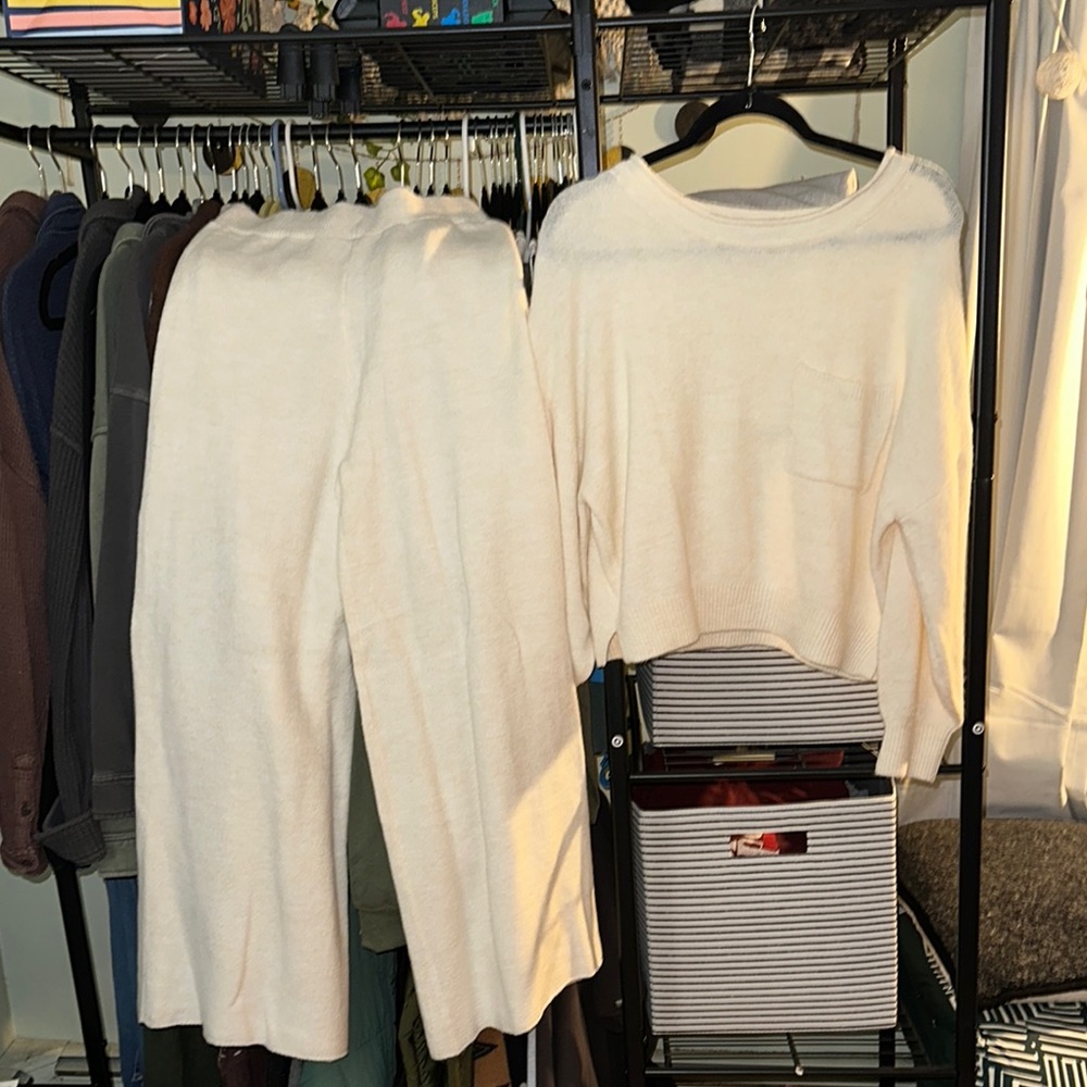 Sincerely Jules Cream Crew Neck Sweater With Matching Sweats